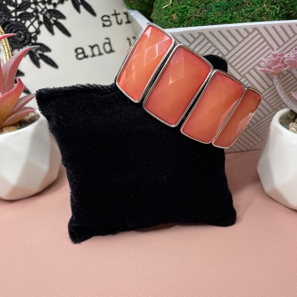 NY&Co Coral and Silver Bracelet